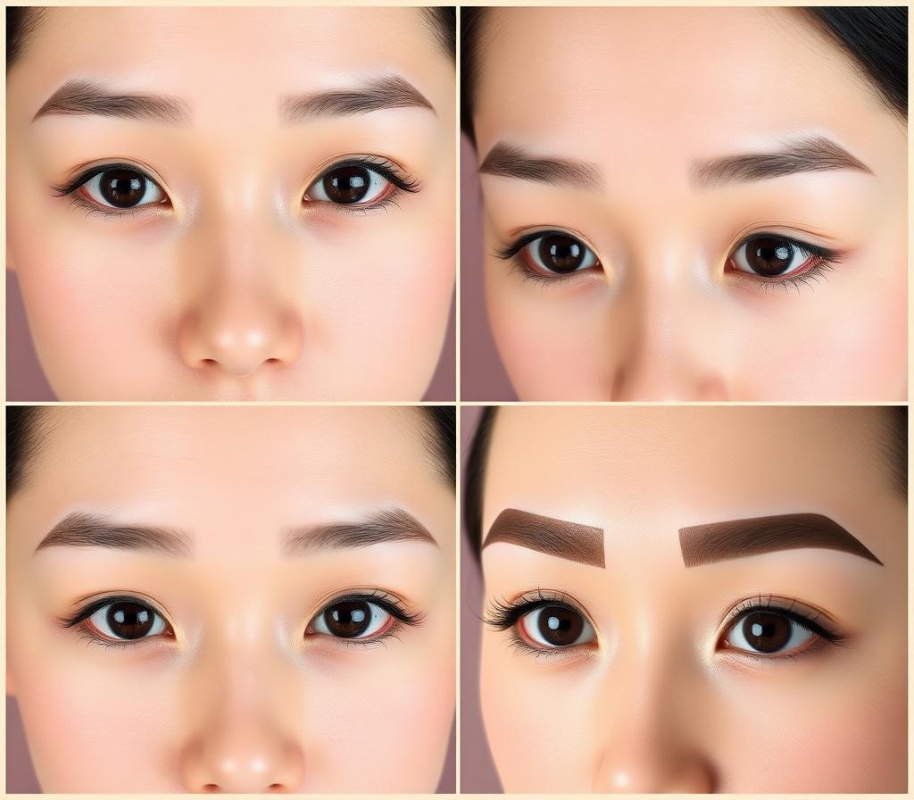 Before and after grid of Xenoblox lash and brow clients