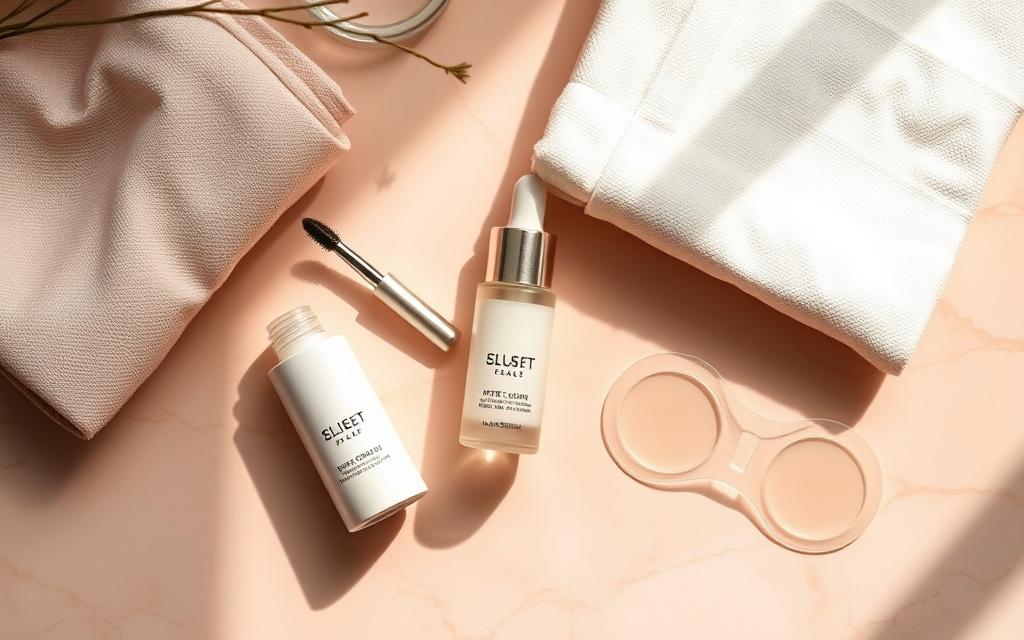 Lash serum and clean spoolie for lash lift aftercare