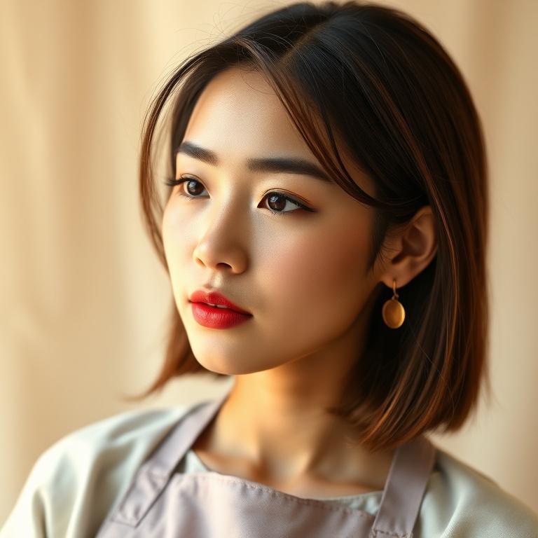 Portrait of Rachel, brow artist